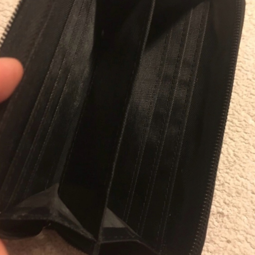 “Haute Mess” Wristlet Clutch Wallet | Black Graphic Zip Pouch - Picture 3 of 3